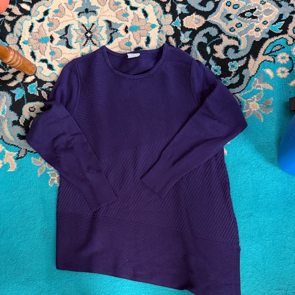 Chico's Deep Purple Ribbed Top
